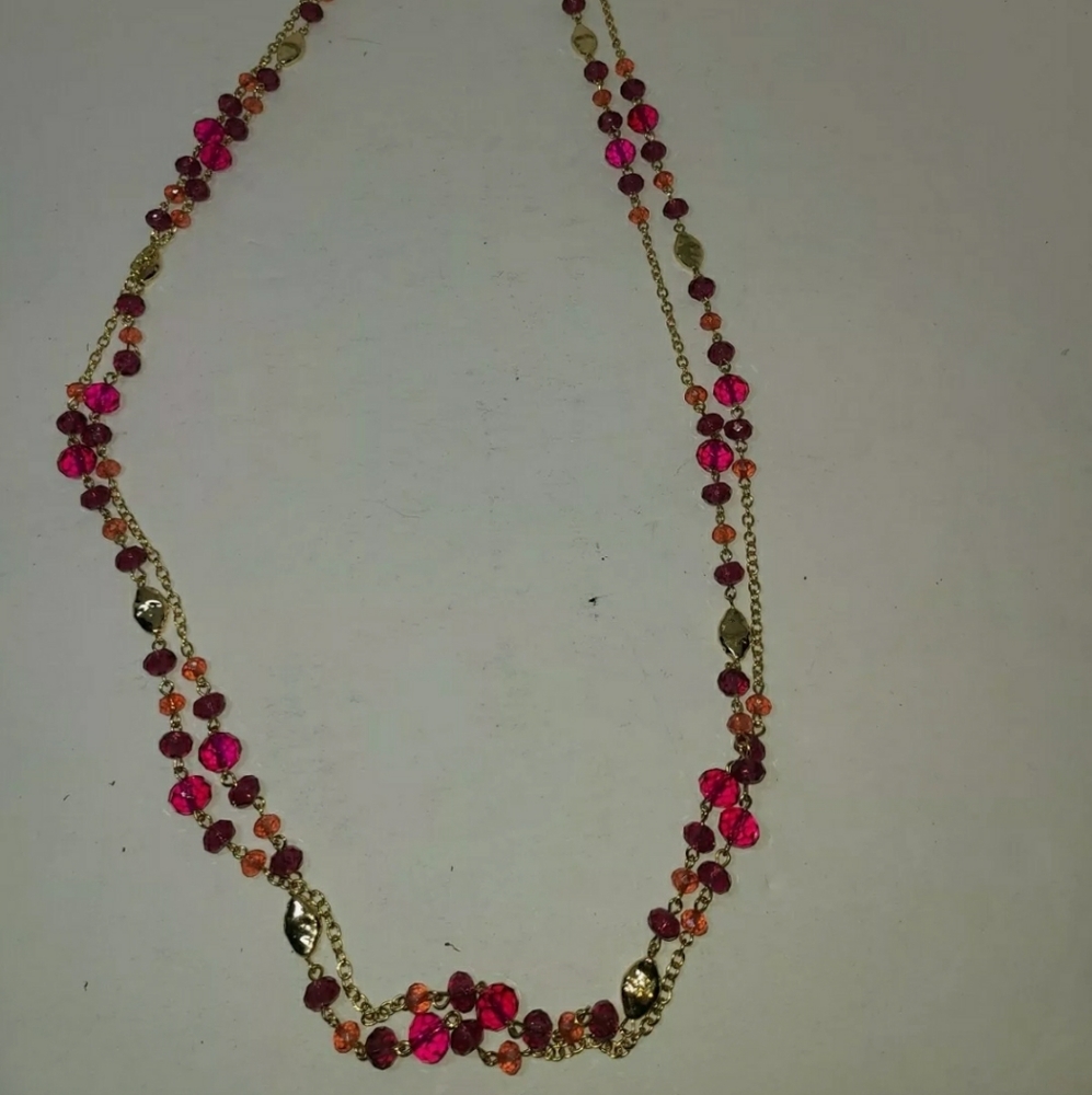 Pink/Gold Long Necklace Style&co,